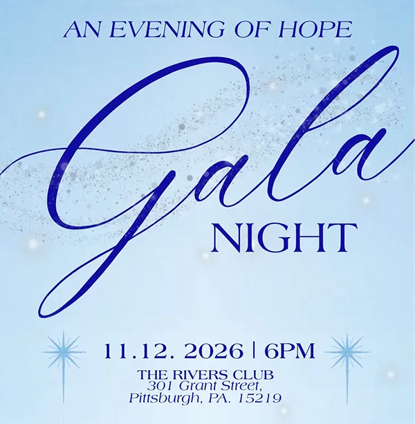 November 11, 2026 at Rivers Club, Pittsburgh, PA 2026 Evening oh Hope Gala Night